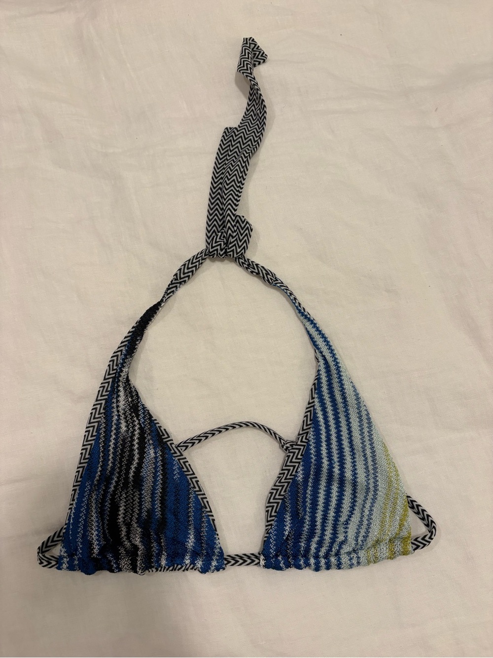 Missoni Multicolor Crochet Triangle Bikini Top
